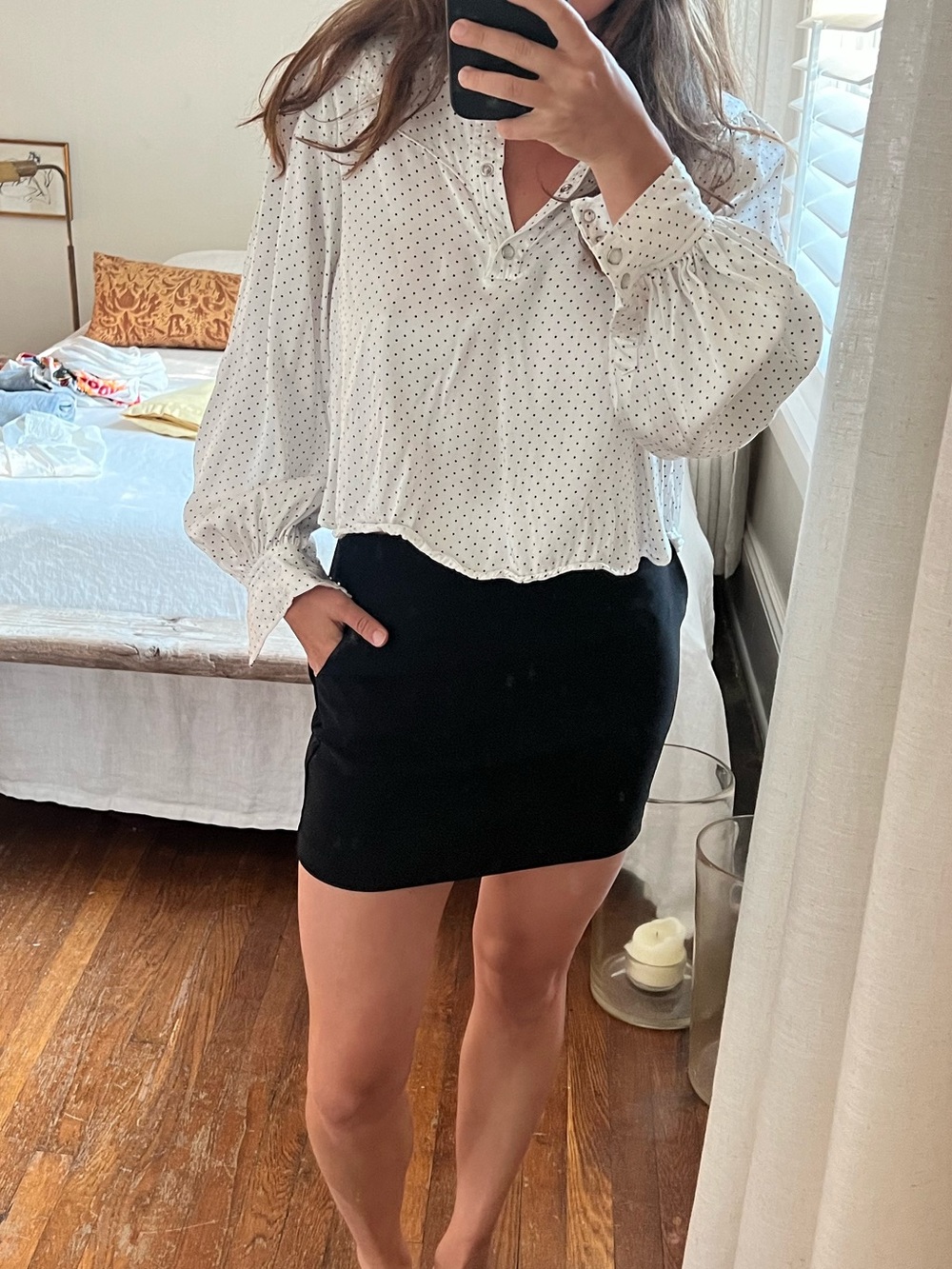 Amanda Uprichard Black Mini Skirt - Classic Sleek Style